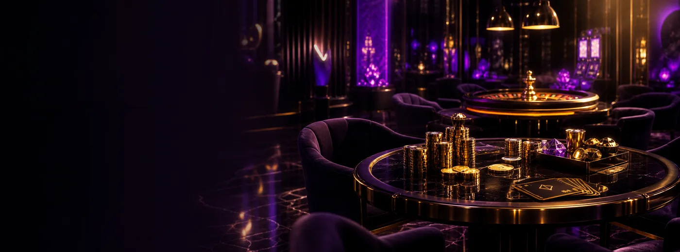 Exclusive Casiny Casino VIP lounge atmosphere with gold accents