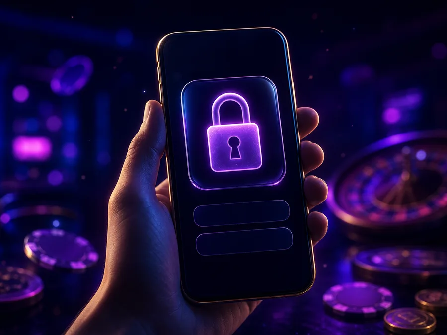 Player logging in to Casiny Casino on a smartphone